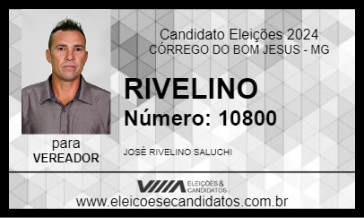 Candidato RIVELINO 2024 - CÓRREGO DO BOM JESUS - Eleições