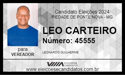 Candidato LEO CARTEIRO 2024 - PIEDADE DE PONTE NOVA - Eleições