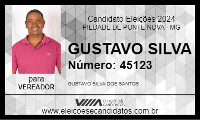 Candidato GUSTAVO SILVA 2024 - PIEDADE DE PONTE NOVA - Eleições