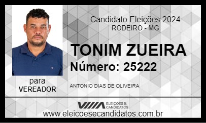 Candidato TONIM ZUEIRA 2024 - RODEIRO - Eleições