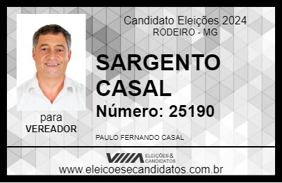 Candidato SARGENTO CASAL 2024 - RODEIRO - Eleições