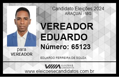 Candidato EDUARDO DU 2024 - ARAÇUAÍ - Eleições