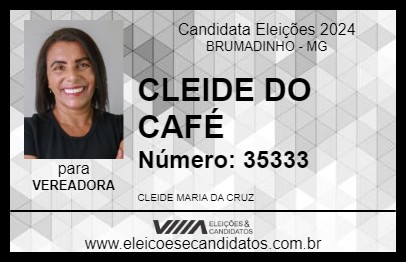 Candidato CLEIDE DO CAFÉ 2024 - BRUMADINHO - Eleições