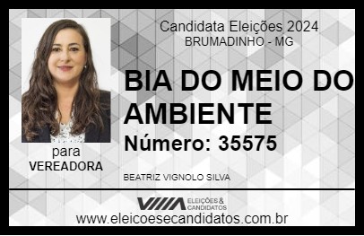 Candidato BIA DO MEIO AMBIENTE 2024 - BRUMADINHO - Eleições