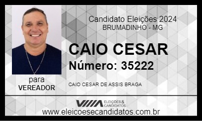 Candidato CAIO CESAR 2024 - BRUMADINHO - Eleições