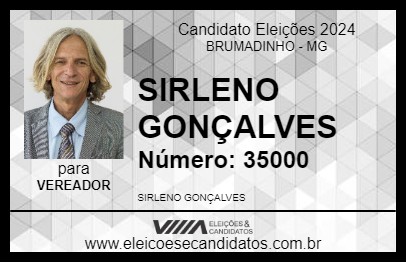 Candidato SIRLENO GONÇALVES  2024 - BRUMADINHO - Eleições