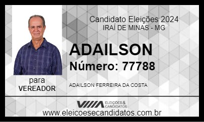 Candidato ADAILSON 2024 - IRAÍ DE MINAS - Eleições