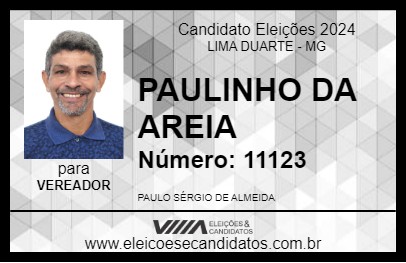 Candidato PAULINHO DA AREIA 2024 - LIMA DUARTE - Eleições