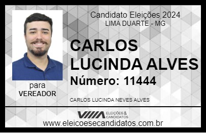 Candidato CARLOS LUCINDA ALVES 2024 - LIMA DUARTE - Eleições