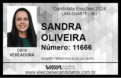 Candidato SANDRA OLIVEIRA 2024 - LIMA DUARTE - Eleições