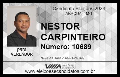 Candidato NESTOR CARPINTEIRO 2024 - ARAÇUAÍ - Eleições