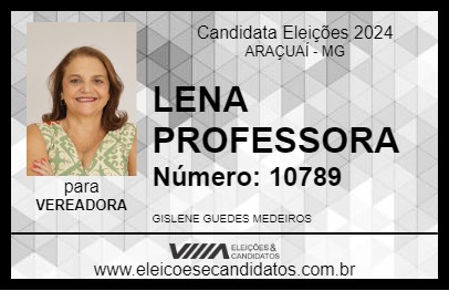 Candidato LENA PROFESSORA 2024 - ARAÇUAÍ - Eleições