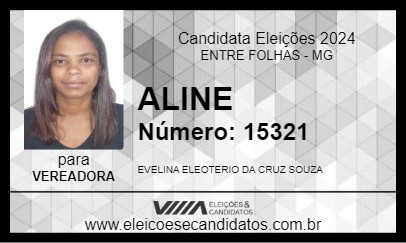 Candidato ALINE 2024 - ENTRE FOLHAS - Eleições