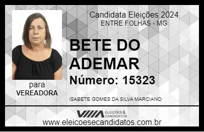 Candidato BETE DO ADEMAR 2024 - ENTRE FOLHAS - Eleições