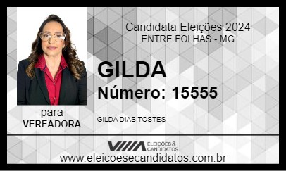 Candidato GILDA 2024 - ENTRE FOLHAS - Eleições