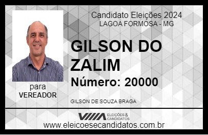 Candidato GILSON DO ZALIM 2024 - LAGOA FORMOSA - Eleições