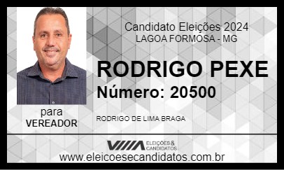 Candidato RODRIGO PEXE 2024 - LAGOA FORMOSA - Eleições