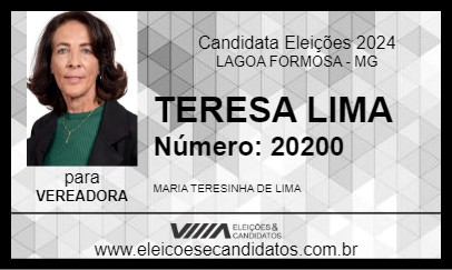 Candidato TERESA LIMA 2024 - LAGOA FORMOSA - Eleições