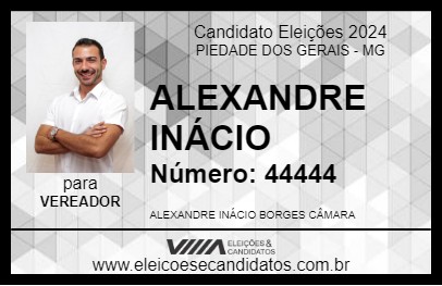 Candidato ALEXANDRE INÁCIO 2024 - PIEDADE DOS GERAIS - Eleições