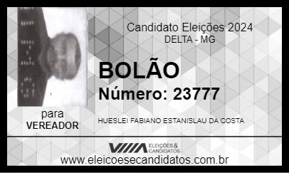 Candidato BOLÃO 2024 - DELTA - Eleições