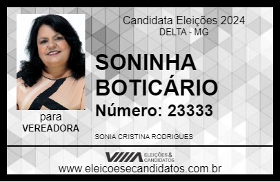 Candidato SONINHA BOTICÁRIO 2024 - DELTA - Eleições