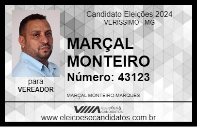 Candidato MARÇAL MONTEIRO 2024 - VERÍSSIMO - Eleições