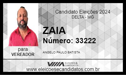 Candidato ZAIA 2024 - DELTA - Eleições