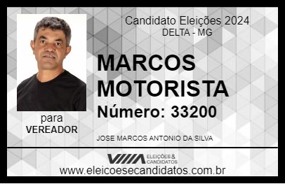 Candidato MARCOS MOTORISTA 2024 - DELTA - Eleições