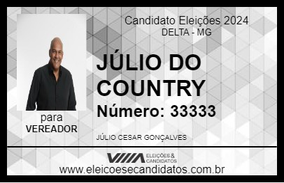 Candidato JÚLIO DO COUNTRY 2024 - DELTA - Eleições