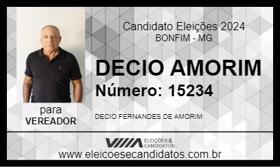 Candidato DECIO AMORIM 2024 - BONFIM - Eleições