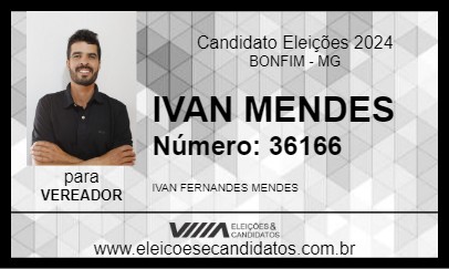 Candidato IVAN MENDES 2024 - BONFIM - Eleições