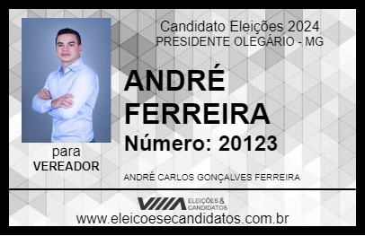 Candidato ANDRÉ FERREIRA 2024 - PRESIDENTE OLEGÁRIO - Eleições