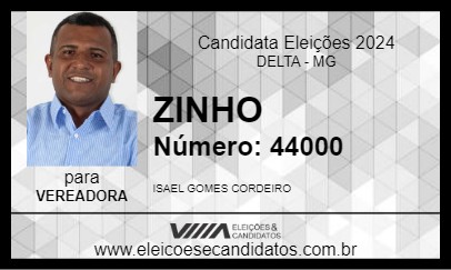 Candidato ZINHO 2024 - DELTA - Eleições