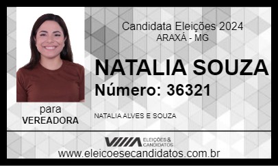 Candidato NATALIA SOUZA 2024 - ARAXÁ - Eleições