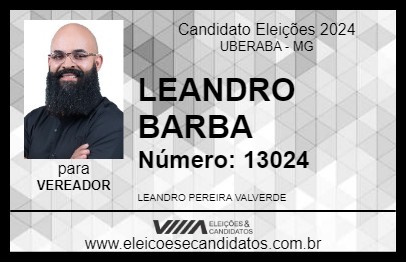 Candidato LEANDRO BARBA 2024 - UBERABA - Eleições