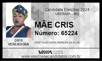 Candidato MÃE CRIS 2024 - UBERABA - Eleições