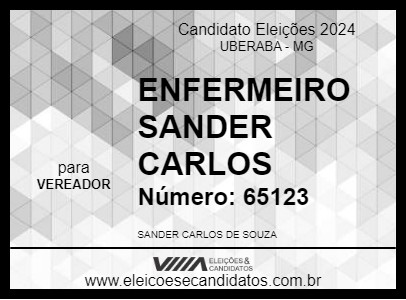 Candidato ENFERMEIRO SANDER CARLOS 2024 - UBERABA - Eleições