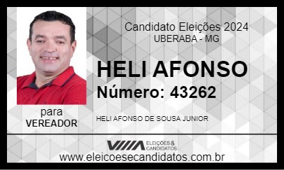 Candidato HELI AFONSO 2024 - UBERABA - Eleições