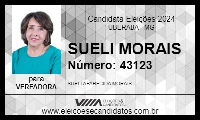 Candidato SUELI MORAIS 2024 - UBERABA - Eleições