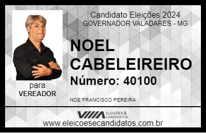 Candidato NOEL CABELEIREIRO 2024 - GOVERNADOR VALADARES - Eleições