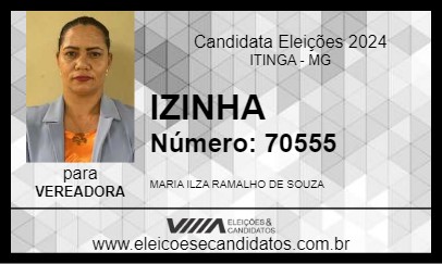 Candidato IZINHA 2024 - ITINGA - Eleições