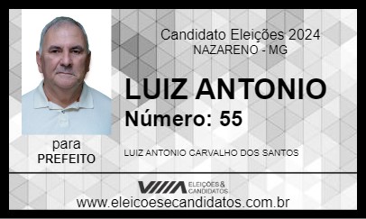 Candidato LUIZ ANTONIO 2024 - NAZARENO - Eleições