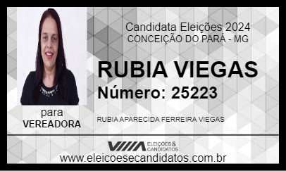 Candidato RUBIA VIEGAS  2024 - CONCEIÇÃO DO PARÁ - Eleições