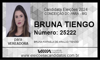 Candidato BRUNA TIENGO 2024 - CONCEIÇÃO DO PARÁ - Eleições