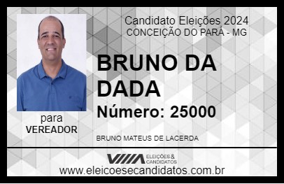 Candidato BRUNO DA DADA  2024 - CONCEIÇÃO DO PARÁ - Eleições