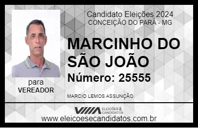 Candidato MARCINHO DO SÃO JOÃO  2024 - CONCEIÇÃO DO PARÁ - Eleições