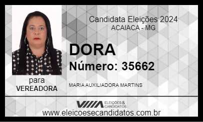 Candidato DORA 2024 - ACAIACA - Eleições