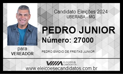 Candidato PEDRO JUNIOR 2024 - UBERABA - Eleições