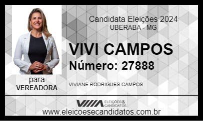 Candidato VIVI CAMPOS 2024 - UBERABA - Eleições