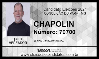 Candidato CHAPOLIN 2024 - CONCEIÇÃO DO PARÁ - Eleições